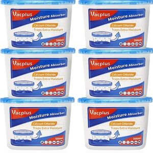 Vacplus Moisture Absorbers Fragrance -Free 12 Pack, 500ml Humidity Absorber .